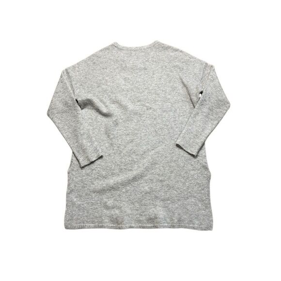 Moda international Gray Knit Crewneck Long Tunic sweater Small - Picture 4 of 7